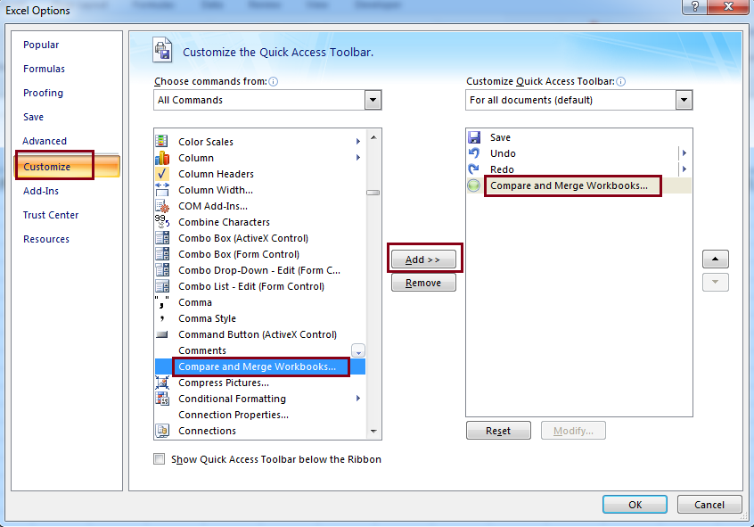 Compare And Merge Workbooks In Excel